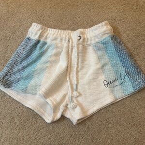 Ocean Drive Blue and White Athletic Shorts